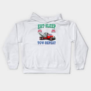 Eat Sleep Tow Repeat Tow Truck Towing Novelty Gift Kids Hoodie